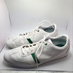 Lacoste White and Green Sneakers